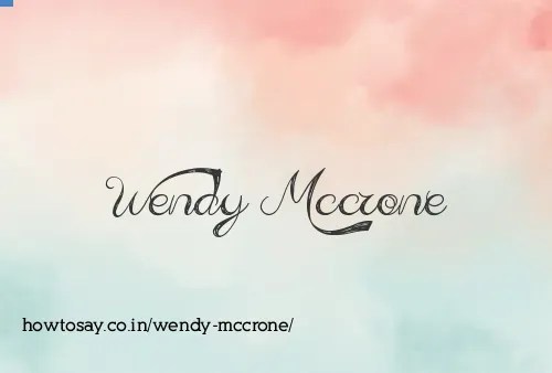 Wendy Mccrone