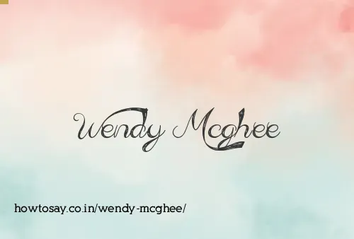 Wendy Mcghee