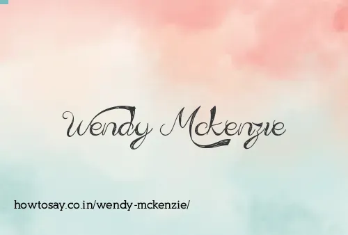 Wendy Mckenzie