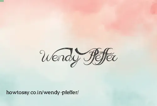 Wendy Pfeffer