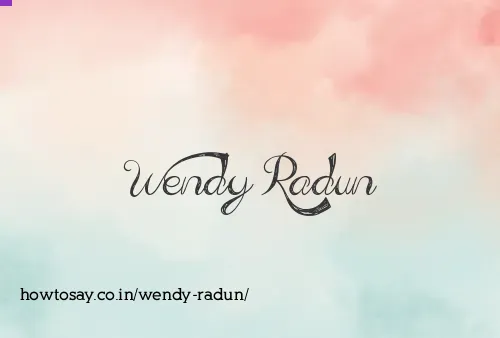 Wendy Radun