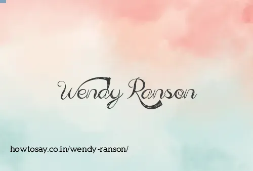 Wendy Ranson