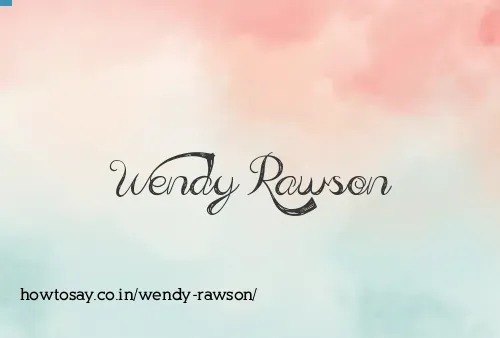 Wendy Rawson