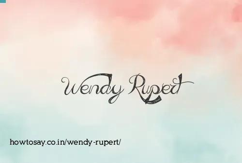 Wendy Rupert