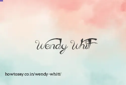 Wendy Whitt