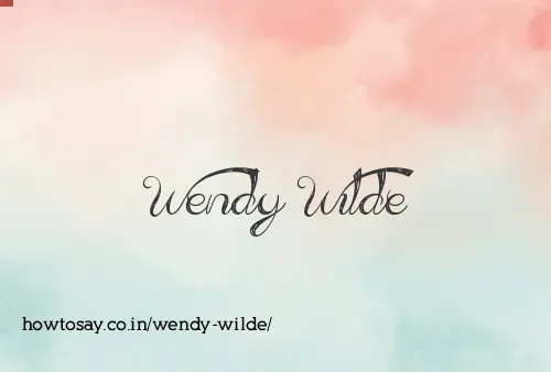 Wendy Wilde