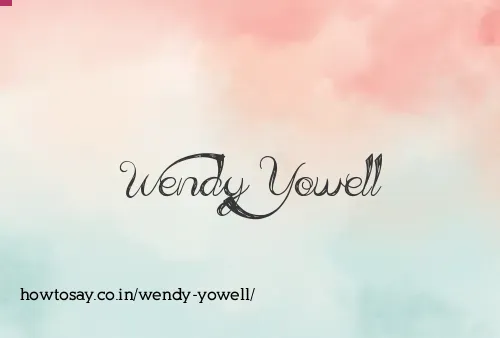 Wendy Yowell
