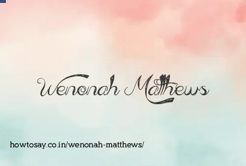 Wenonah Matthews