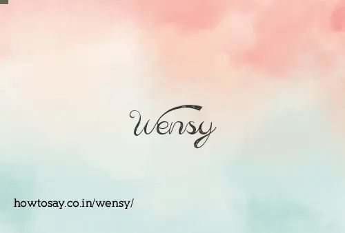 Wensy