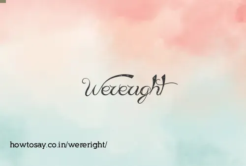 Wereright