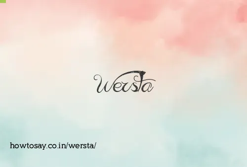 Wersta