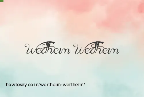 Wertheim Wertheim