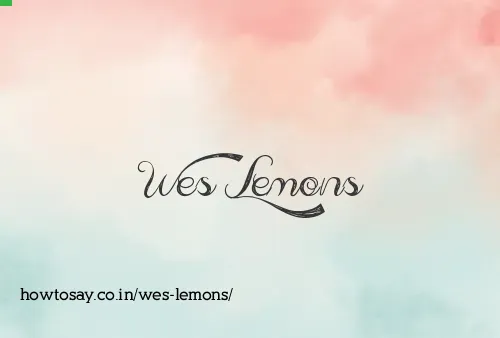 Wes Lemons