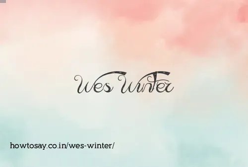 Wes Winter