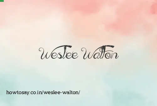 Weslee Walton