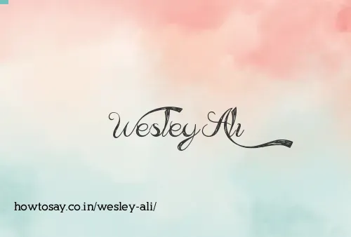 Wesley Ali
