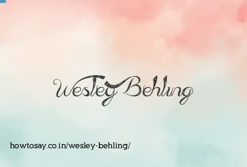 Wesley Behling
