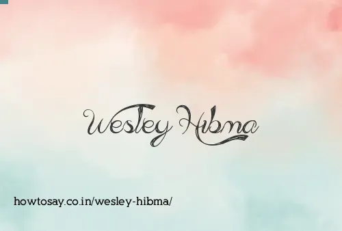 Wesley Hibma