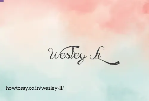 Wesley Li