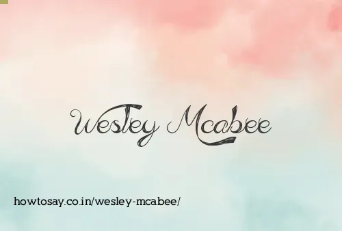 Wesley Mcabee