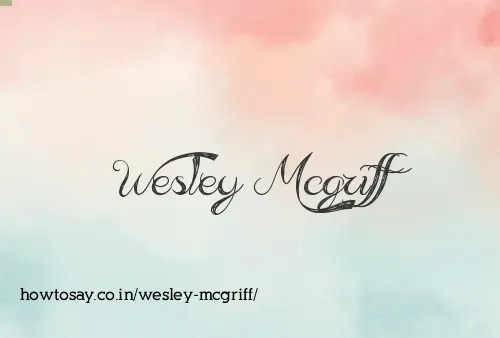 Wesley Mcgriff