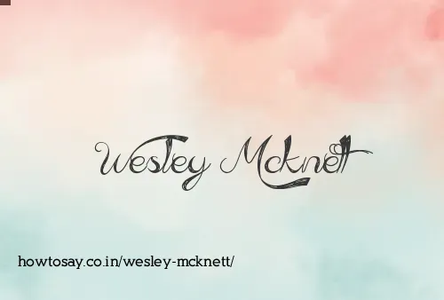 Wesley Mcknett