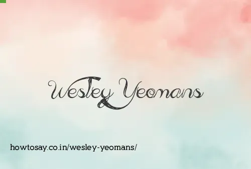 Wesley Yeomans