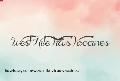 West Nile Virus Vaccines