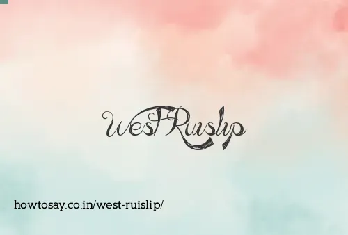 West Ruislip