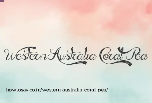 Western Australia Coral Pea