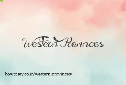 Western Provinces