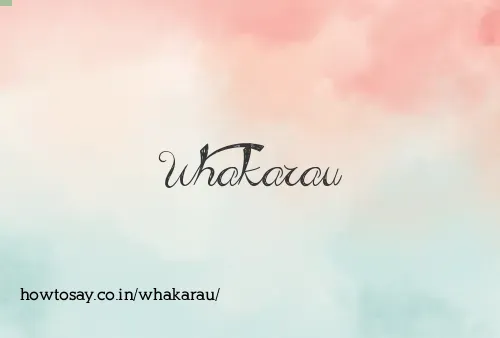 Whakarau