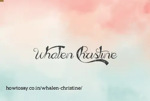 Whalen Christine