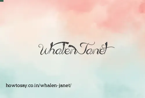 Whalen Janet