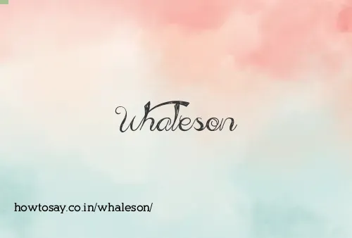 Whaleson