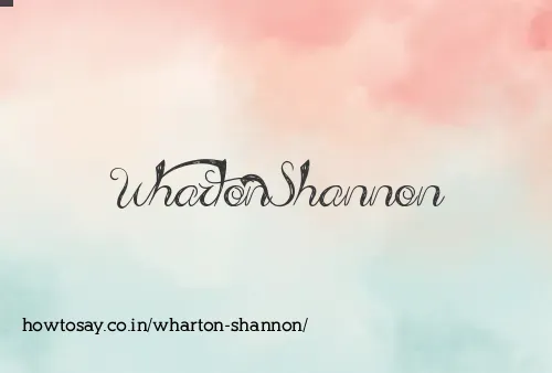 Wharton Shannon