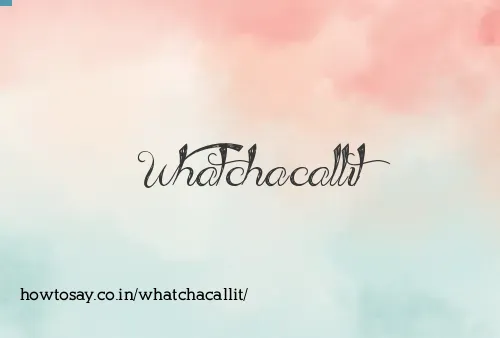 Whatchacallit