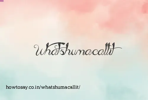 Whatshumacallit