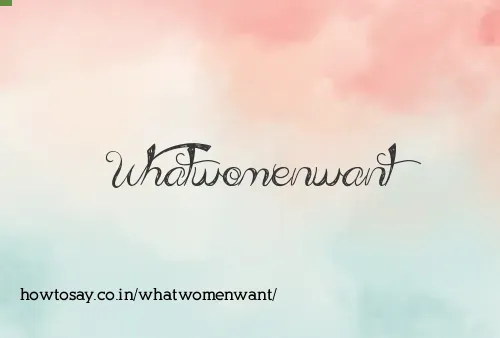 Whatwomenwant