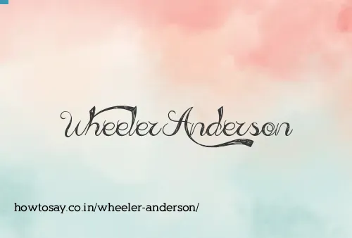Wheeler Anderson