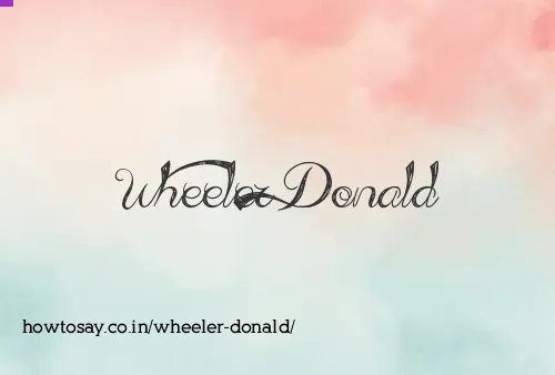 Wheeler Donald