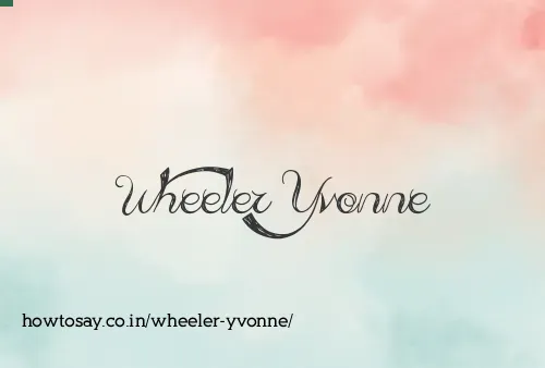 Wheeler Yvonne