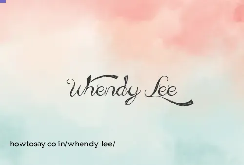 Whendy Lee