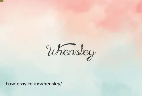 Whensley