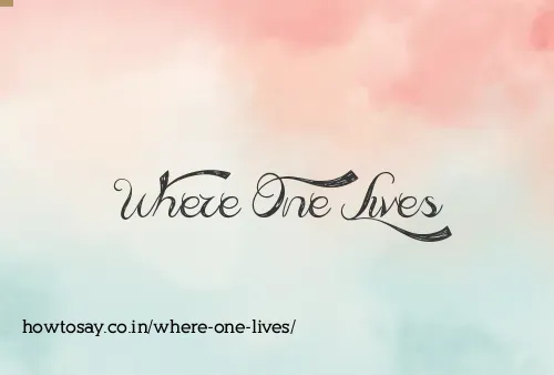 Where One Lives