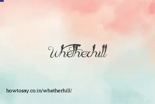 Whetherhill