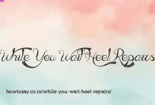 While You Wait Heel Repairs