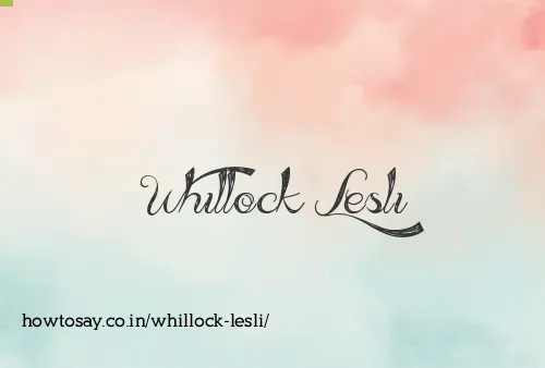 Whillock Lesli