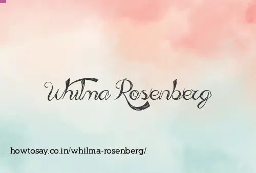 Whilma Rosenberg