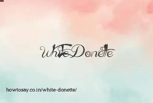 White Donette